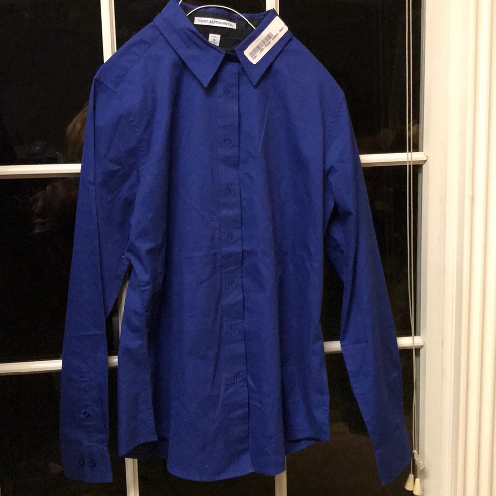 Royal blue dress button up